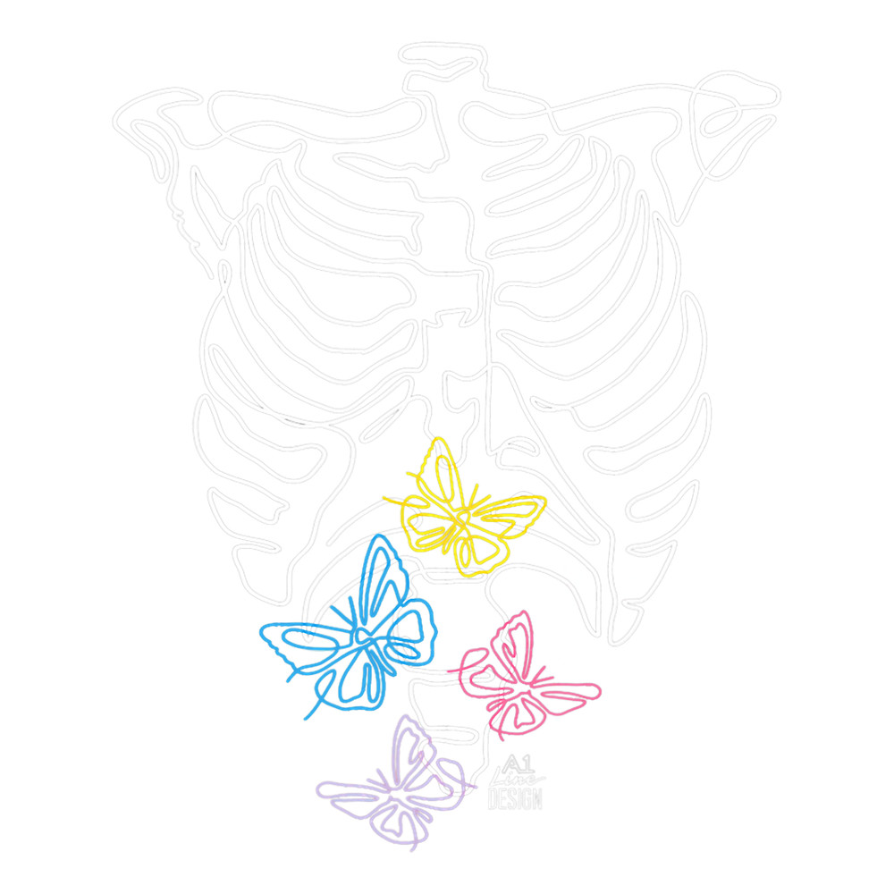 Skeleton Butterflies In My Stomach One Line Design Art 2.png
