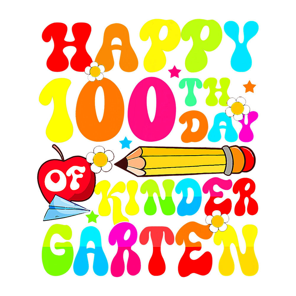 Teacher Job Happy 100th Day of Kindergarten School Teacher Student kids.png
