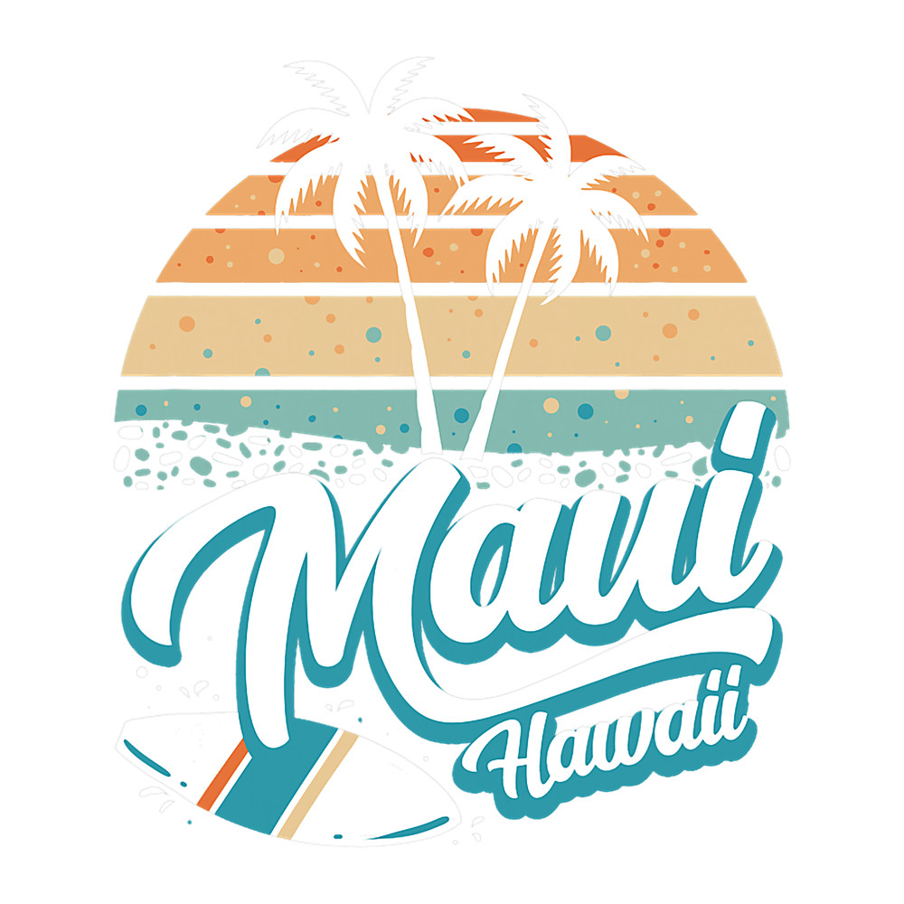 Vintage Maui Hawaii Hawaiian Beach Surfing 70s Surf Gift.png