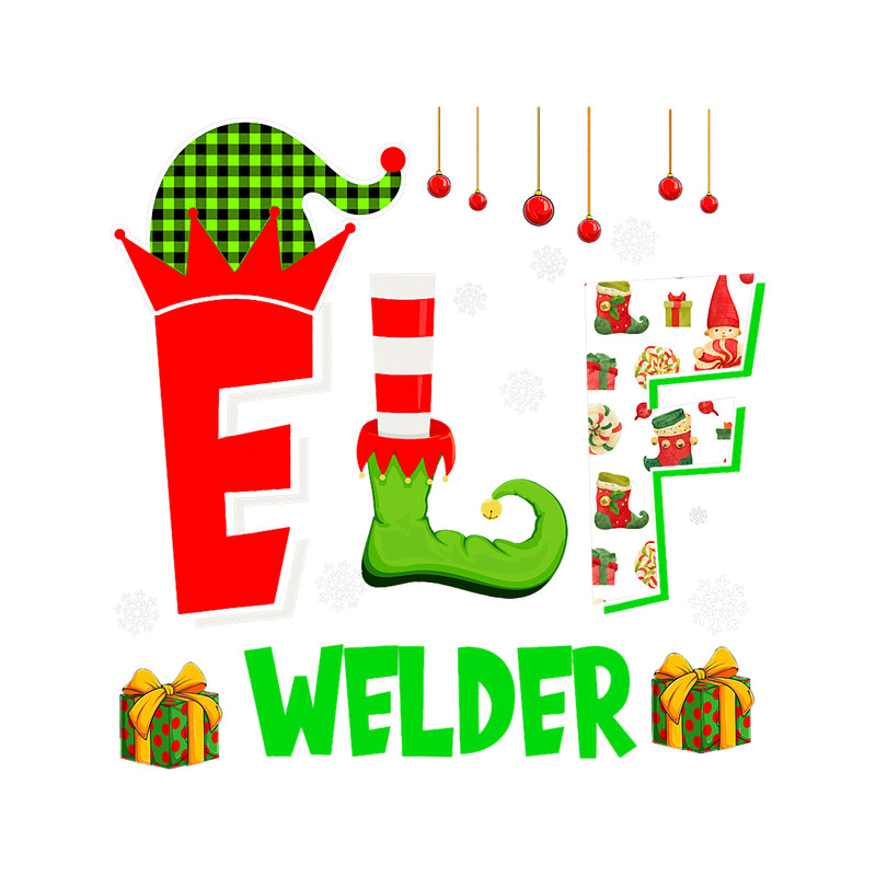 Welders Elf Welder Christmas Costume Matching Elf Lover Family.png