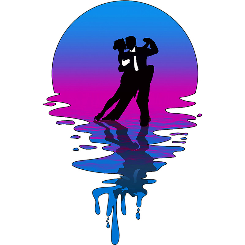 Vintage Retro Sunset Ballroom Dancing.png