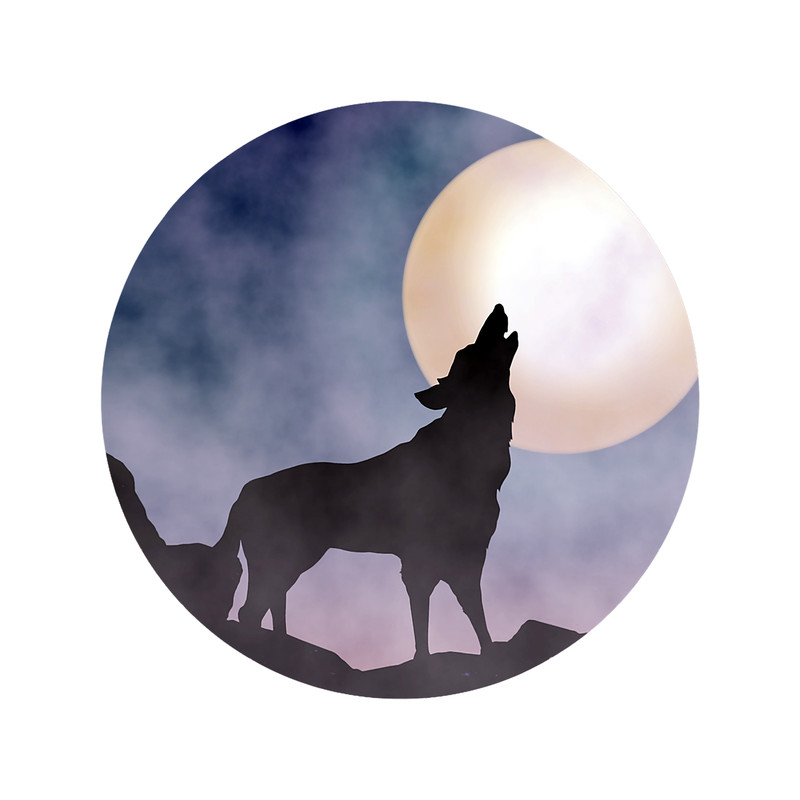 Wolf Lover howling at the full moon.png