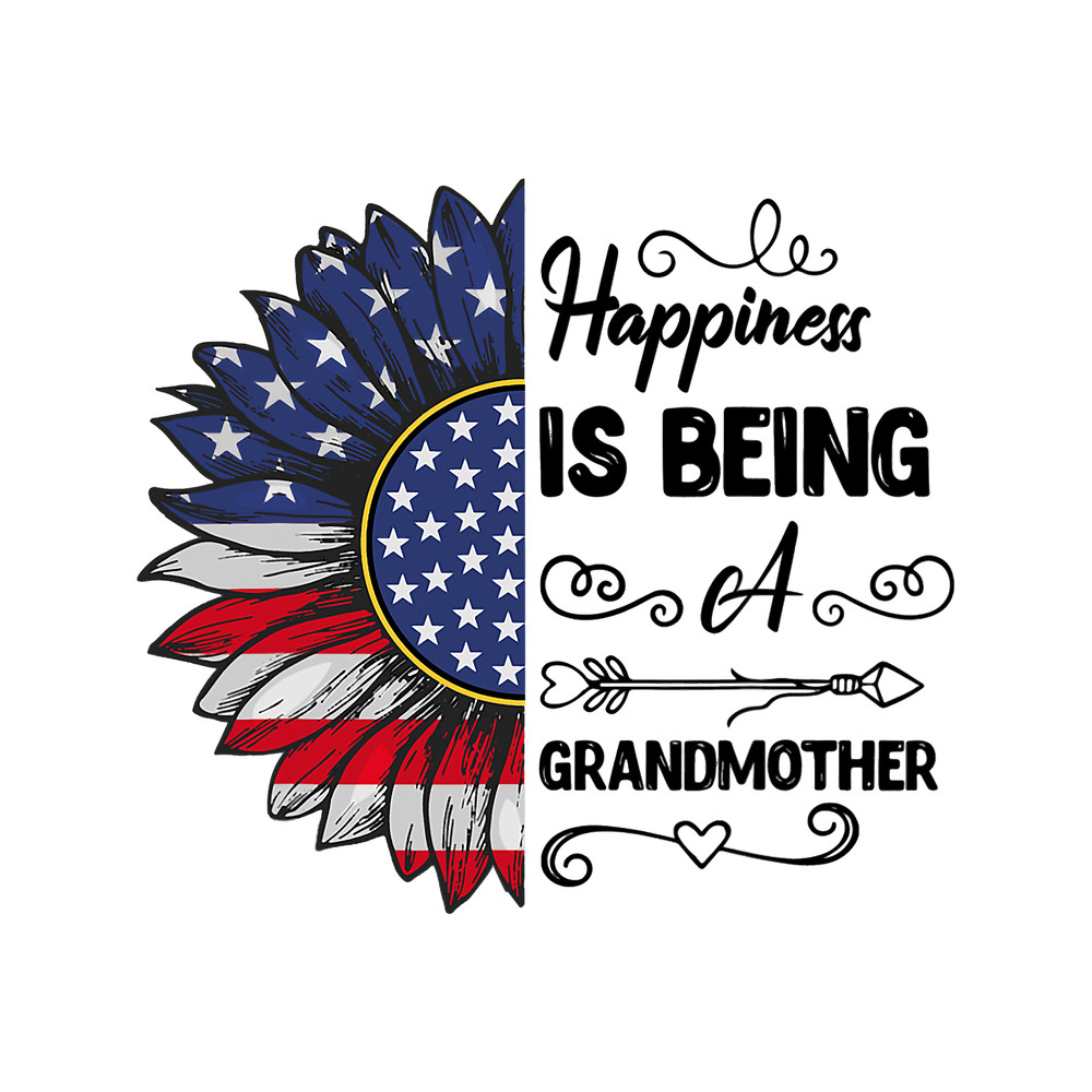 US Flag Sunflower Happiness Is Being A Grandmother.png