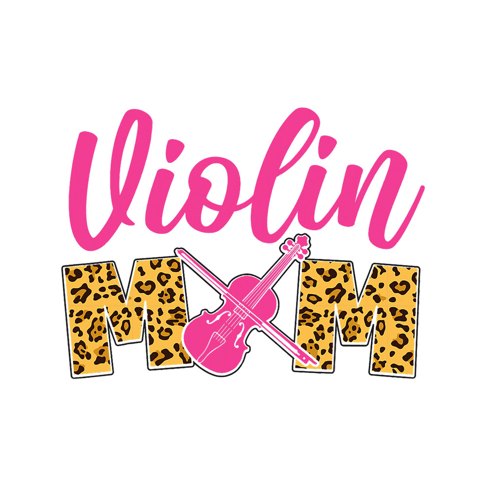 Violin Lover Violinist Mom Cheetah Leopard Violin Mom 1.png