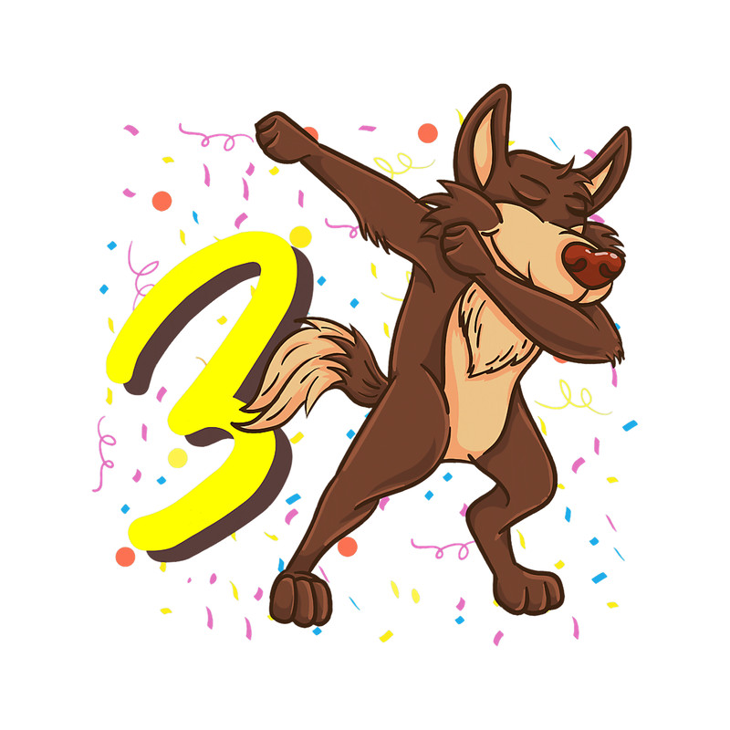 Wolf Lover 3 Year Old Coyote African Animal Birthday.png