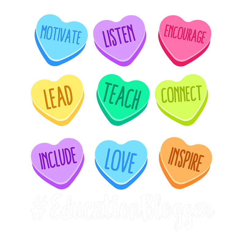 Teacher Job Education Blogger Teacher Valentines Day Pastel Candy Heart.png