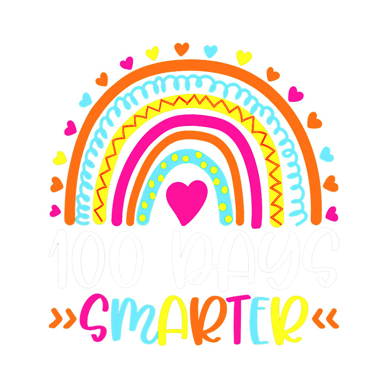 Teacher Job Funny 100th Day Of School 100 Days Smarter Leopard Rainbow 19.png