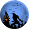 Wolf Lover Werewolf Blue Moon Wolf Full Moon on Halloween Costume Men.png