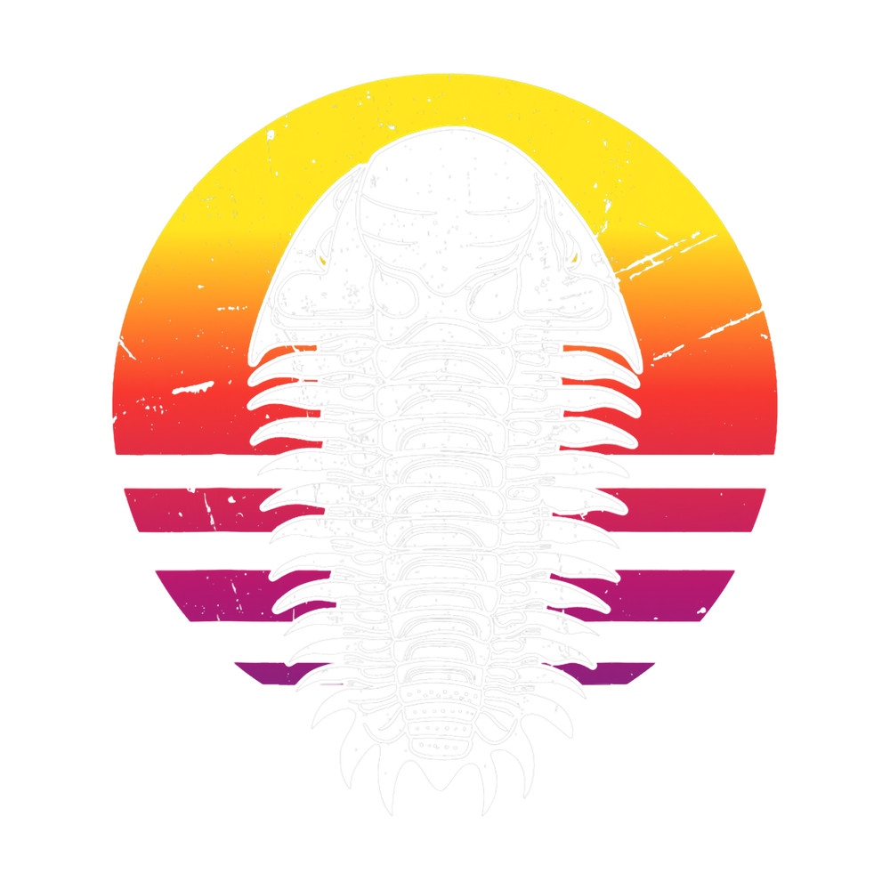 Trilobite Silhouette Sunset Funny Paleontologist Geologist.png