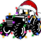 Tractor Christmas Ornament Tree Xmas Lights Pajama Farmer.png