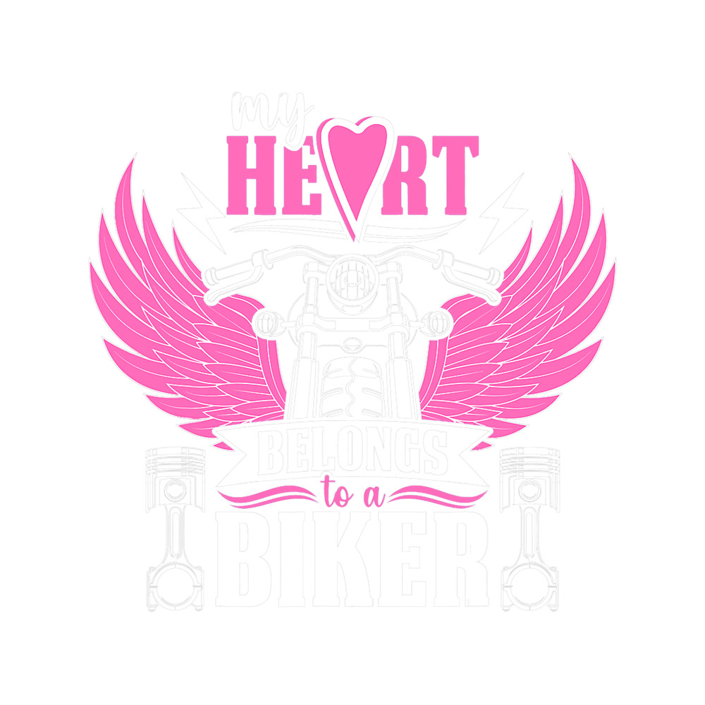 Motocross Biker Motorcycle My Heart Belongs To A Biker Girlfriend Wife.png
