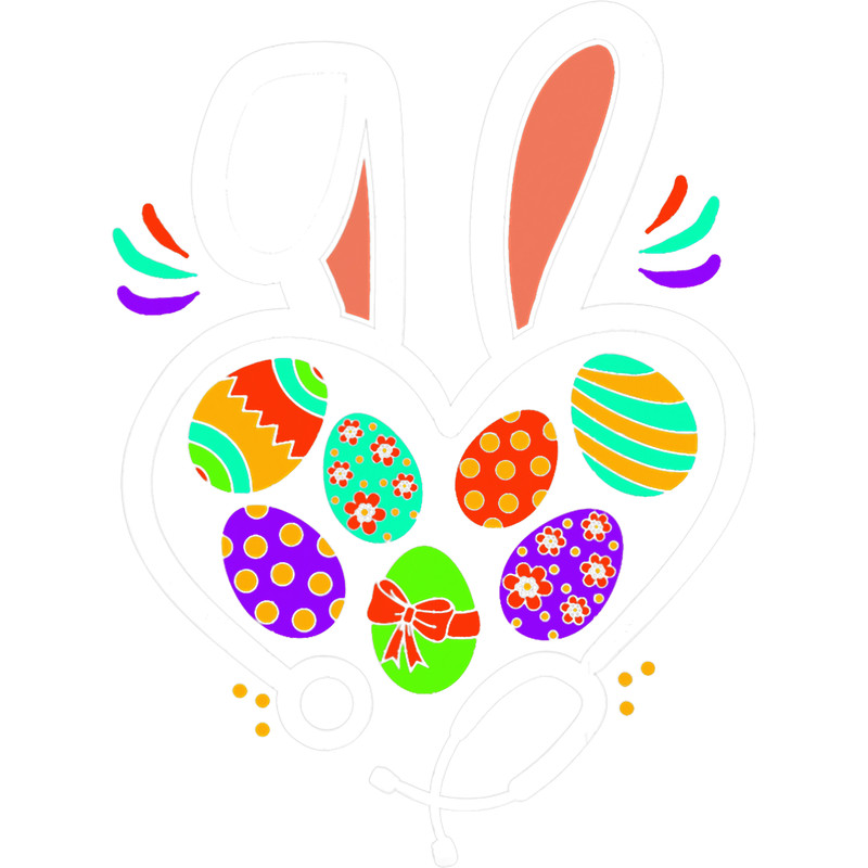 Nursing Nurse Stetoschope Easter Rabbit Ears Cute Bunny Nursing Gift.png