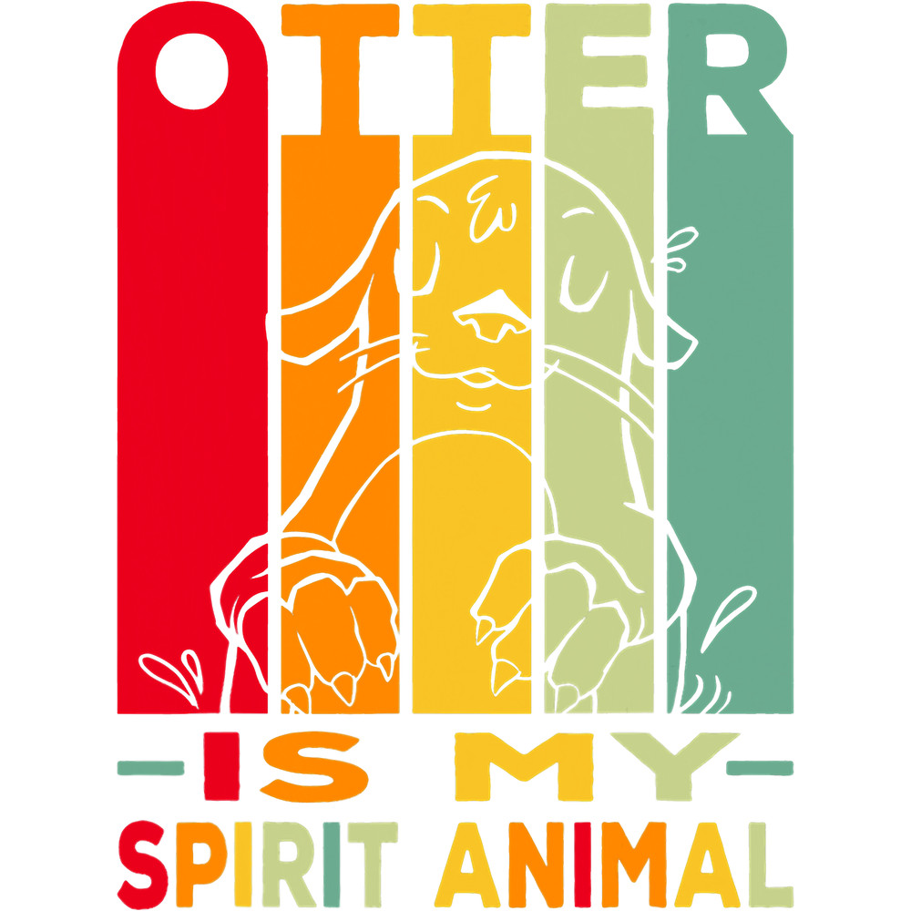 Otters Vintage Sunset Otter Is My Spirit Animal.png