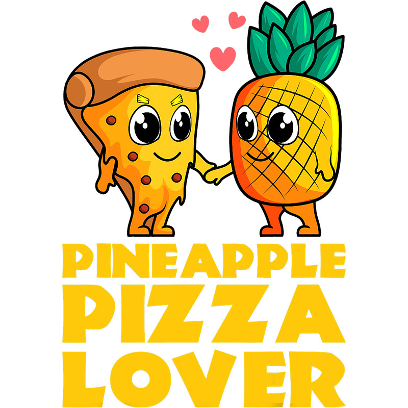 Pineapple Pizza Cute Hawaiian Food Snack Lover.png