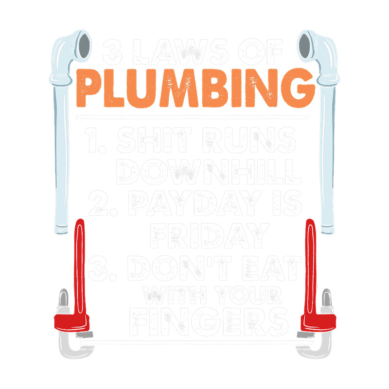 Plumber Job 3 Laws Of Plumbing Shirt I Funny Plumber Pipefitter.png