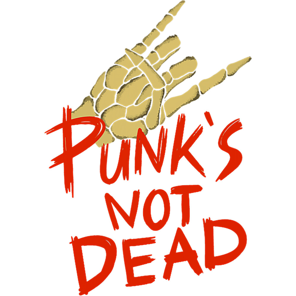 Punks Not Dead Anarchy Motif Shirt Graffiti Style Print.png