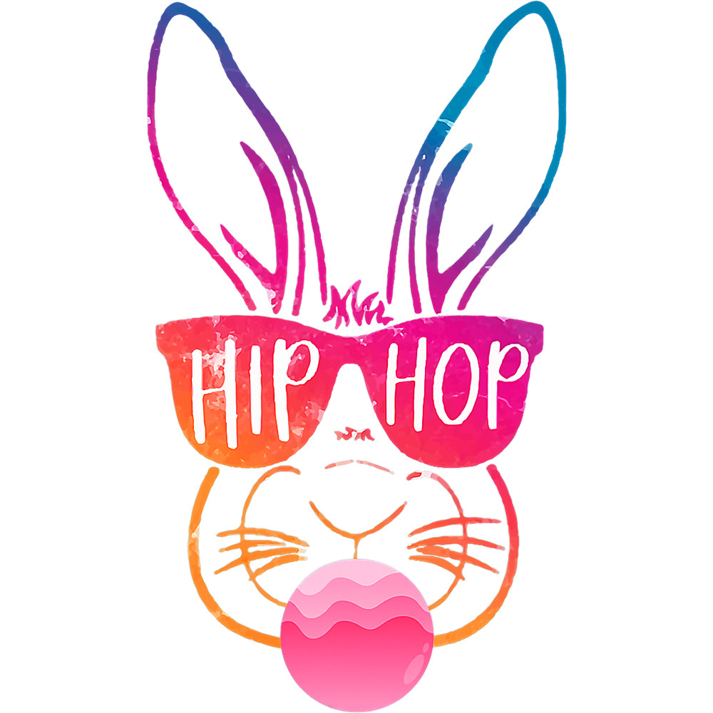 Rabbits Cute Bunny Hip Hop Glasses Bubblegum for Kids Easter Day.png