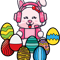Rabbits easter egg hunting bunny rabbit baby pink gamer boys girls.png
