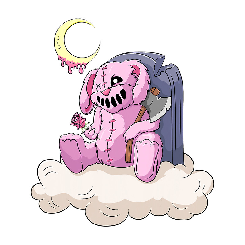 Rabbits Goth Kawaii Rabbit Cute Creepy Pastel.png