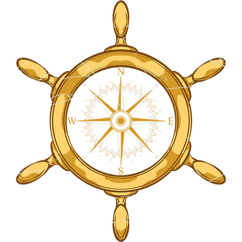 Sailor Captain Anchor Steering Wheel Sail Compass Sailing.png