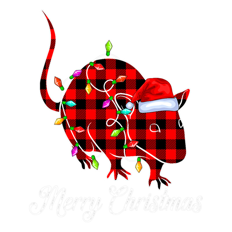 Santa Buffalo Red Plaid Rat Animals Merry Christmas.png