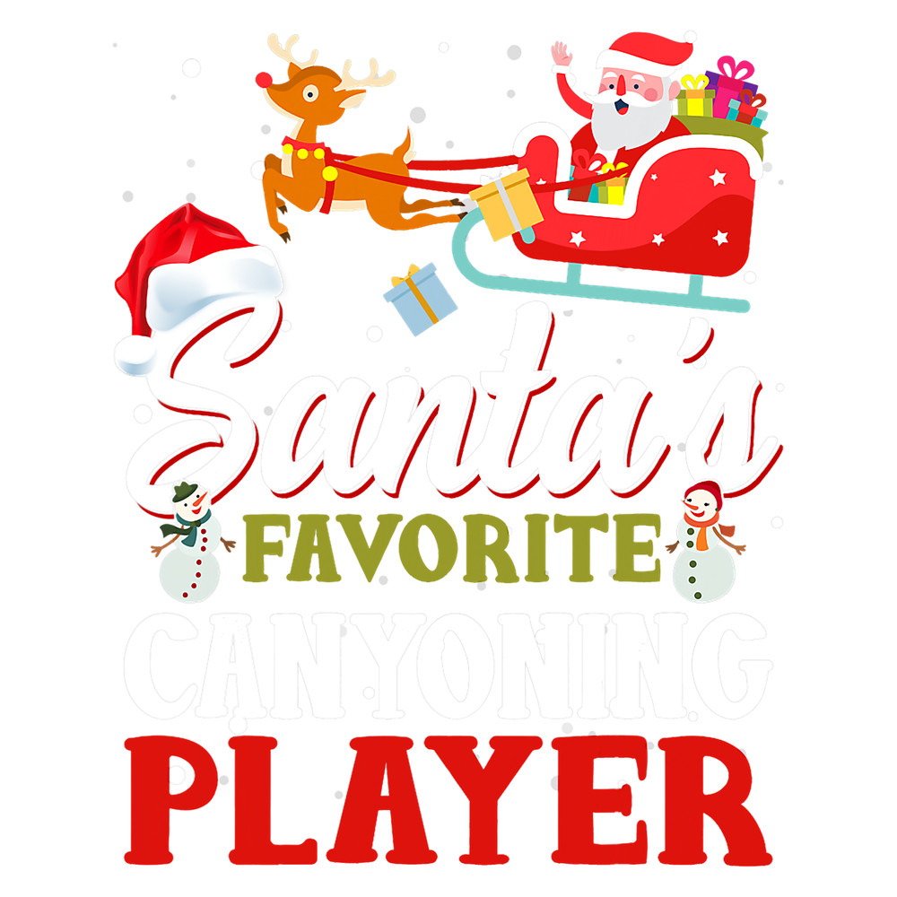 Santas Favorite Canyoning Player Christmas Pajamas Gifts.png