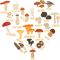 Mushroom Gift Mycology Fungi Foraging heart love chart.png