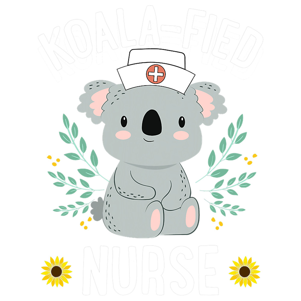 Nursing KoalaFied Nurse Cute Koala Bear Lover Sunflower.png