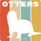 Otters Sea Otter Vintage Sunset Retro Cute Womens River Otter 1.png
