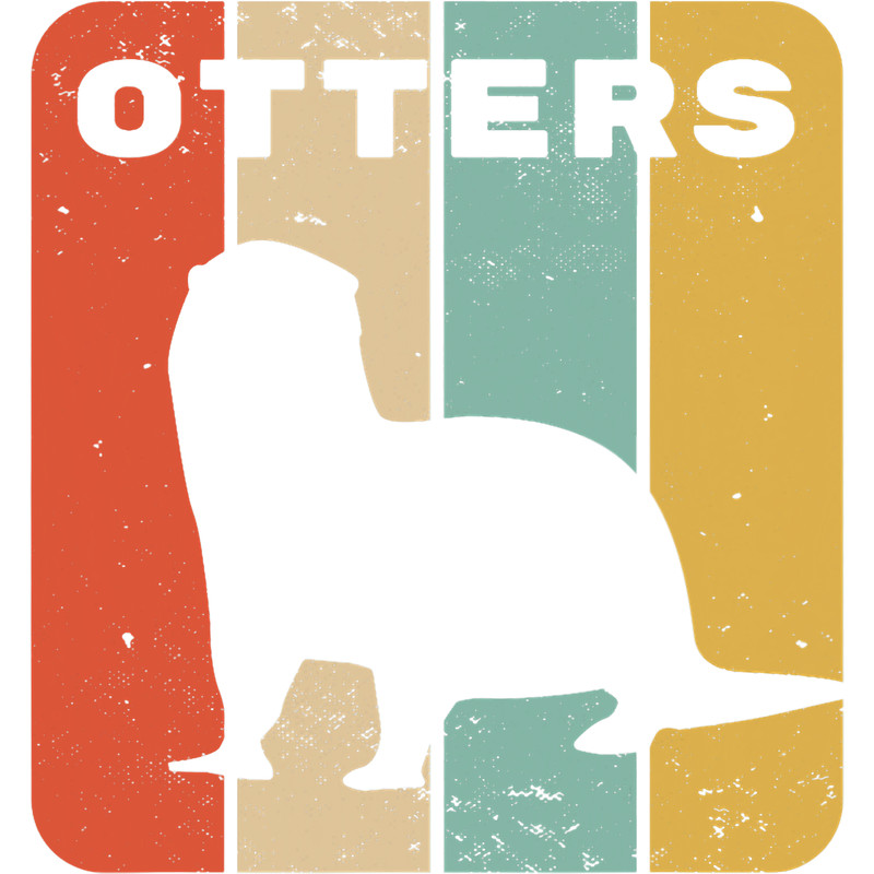 Otters Sea Otter Vintage Sunset Retro Cute Womens River Otter 1.png