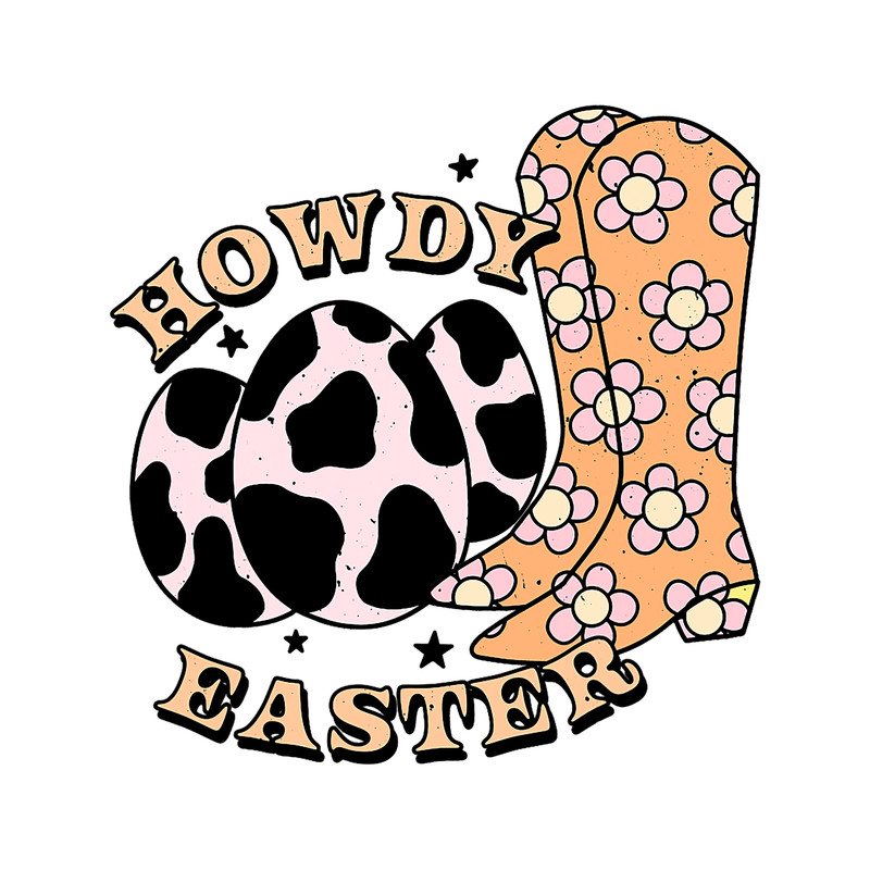 Rabbits Howdy Easter Western Bunny Rabbit Groovy Retro Easter.png