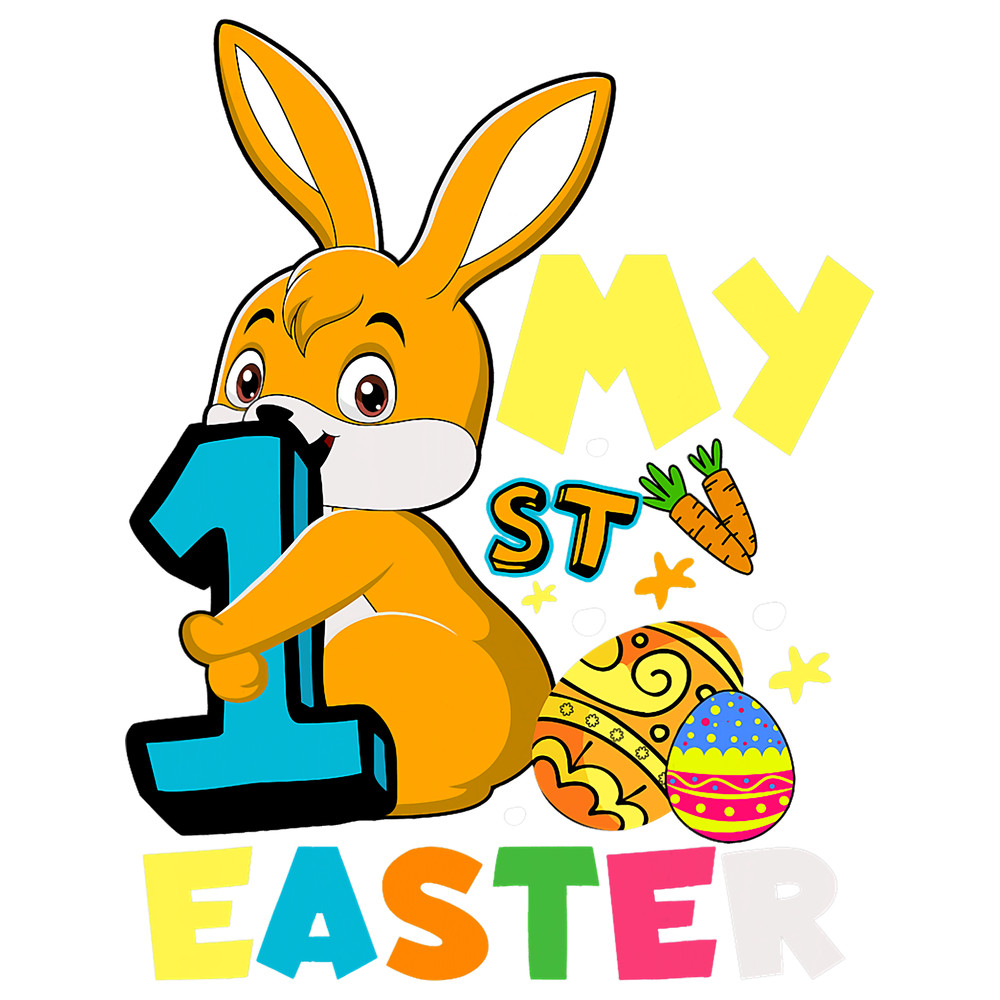 Rabbits My 1st Easter Bunny Spring Hunt Egg Family Party Bunny.png