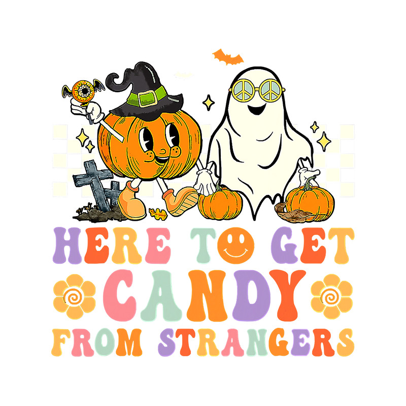 Retro Groovy Here To Get Candy Strangers Halloween Hippie 62.png