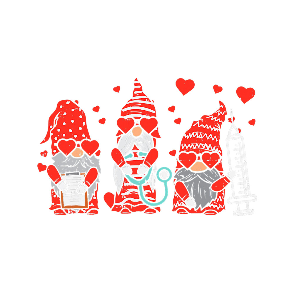 Nursing Gnome Nurse Scrub Valentine RN ICU ER Valentines Day Women.png