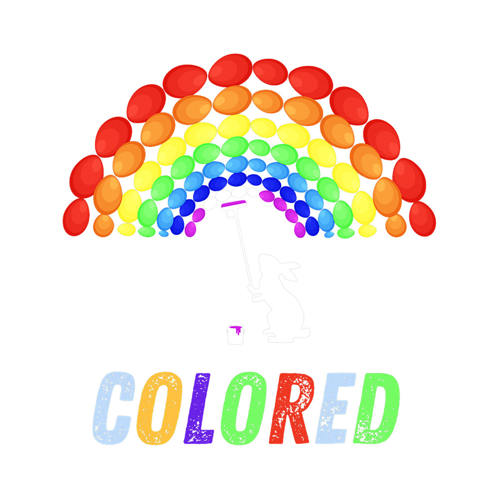 Rabbits Easter Bunny Paints The Rainbow In Color At Easter.png