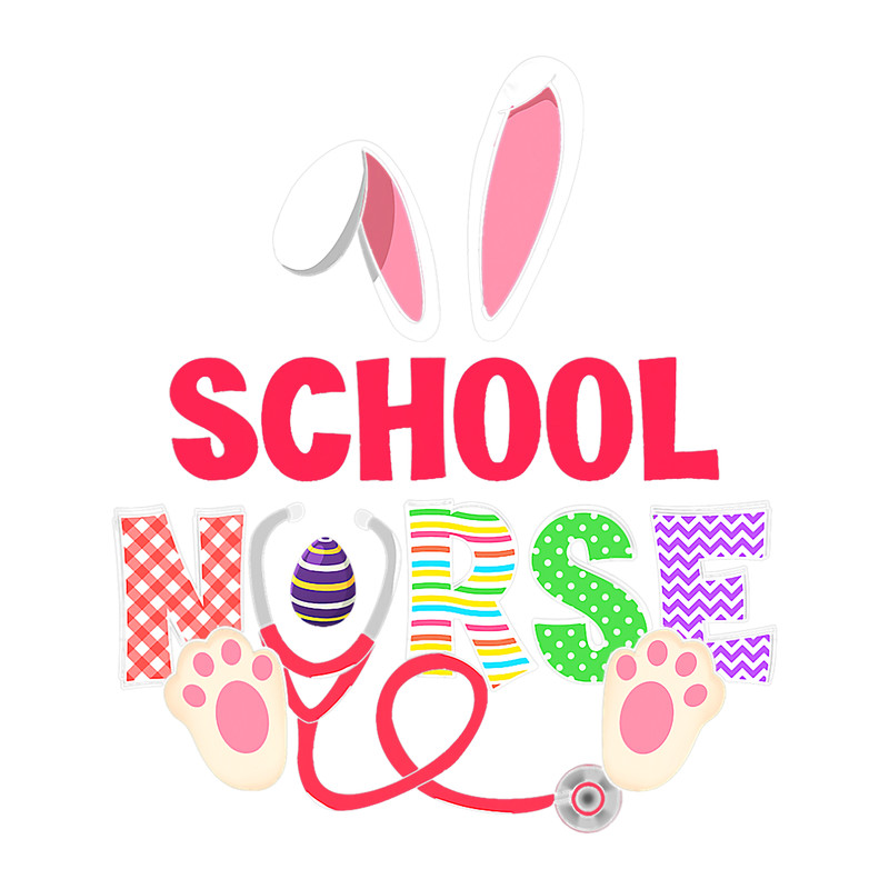 Nursing Stethoscope Cute Bunny School Nurse Easter Teacher Students.png