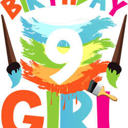 Painting birthday girl 9th birthday