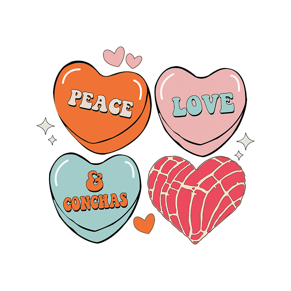 Peace Love Conchas Mexican Food Lover Happy Valentines Day.png