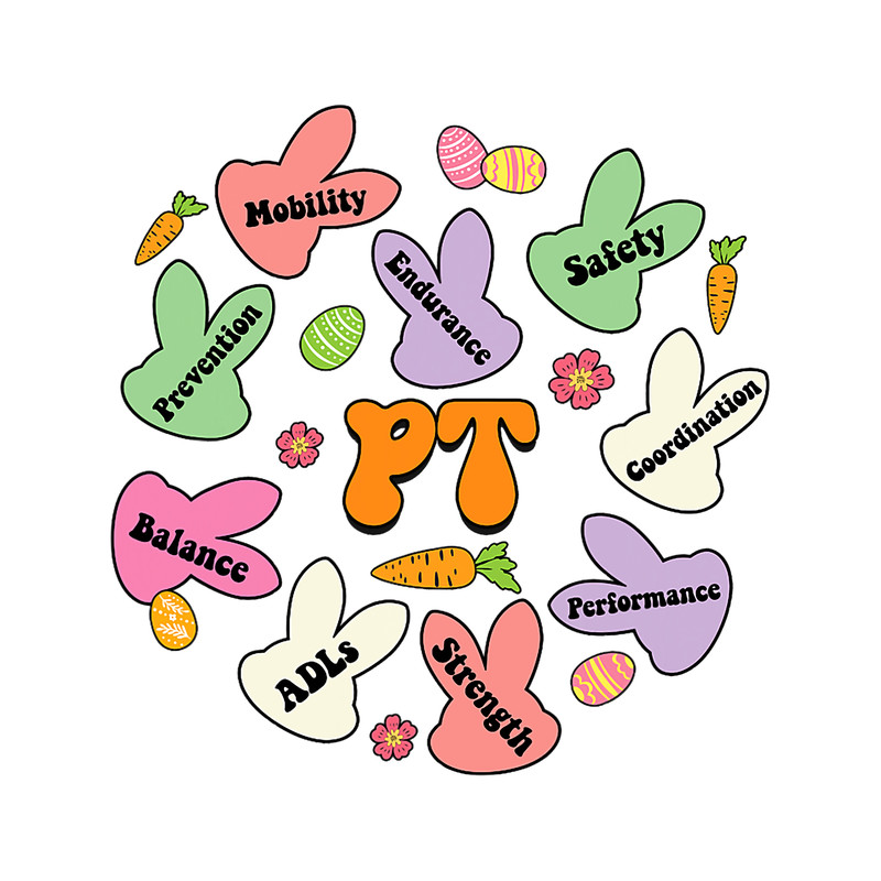 Physical Therapist PT Bunny Easter Eggs Physical Therapy.png