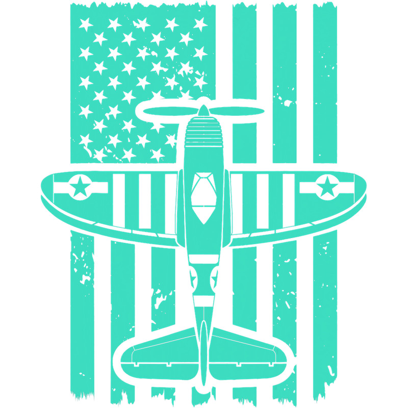 Pilot Job Vintage Biplane USA Flag Funny Pilot Airplane Lover.png