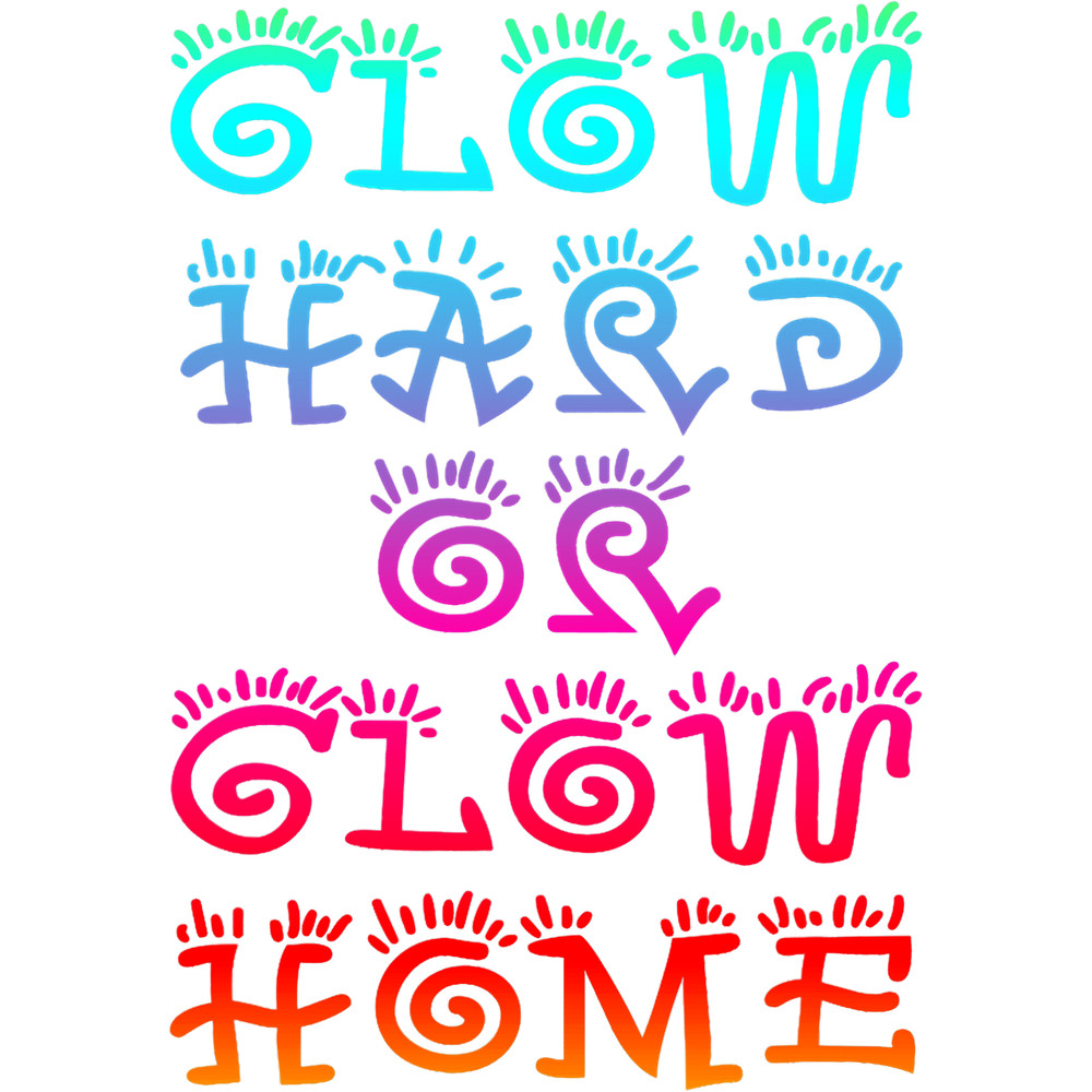 Retro Colorful Party Rave Shirt Glow Hard Or Glow Home.png
