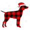 Santa German Pointer Buffalo Plaid Shirt Merry Christmas Dog.png
