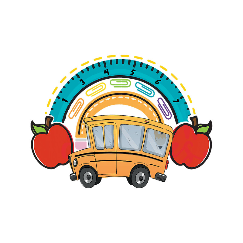 School Bus Rainbow Boho Back To School Bus Driver.png