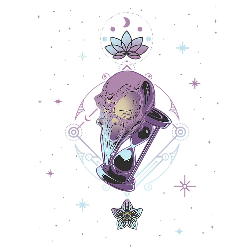 occult goth creepy bird skull2moon crystals.png