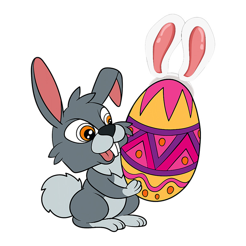 Rabbits Happy Easter Cute Easter Egg Rabbit Bunny Lover Easter.png