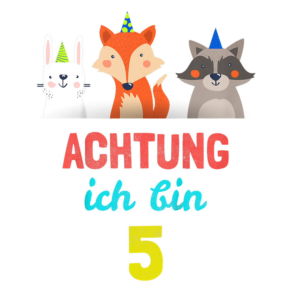 Rabbits Kids Animals 5th Birthday Boys 5 Years Shirt Rabbit Fox.png