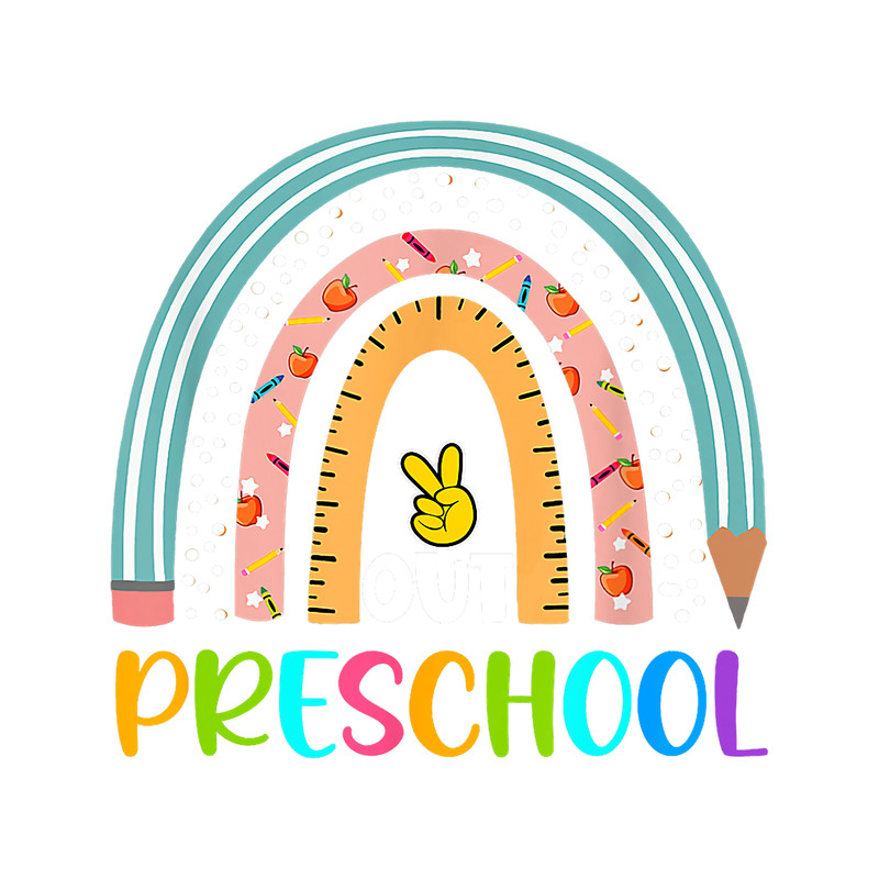 Rainbow Peace Out Preschool Happy Last Day Of School Gift.png