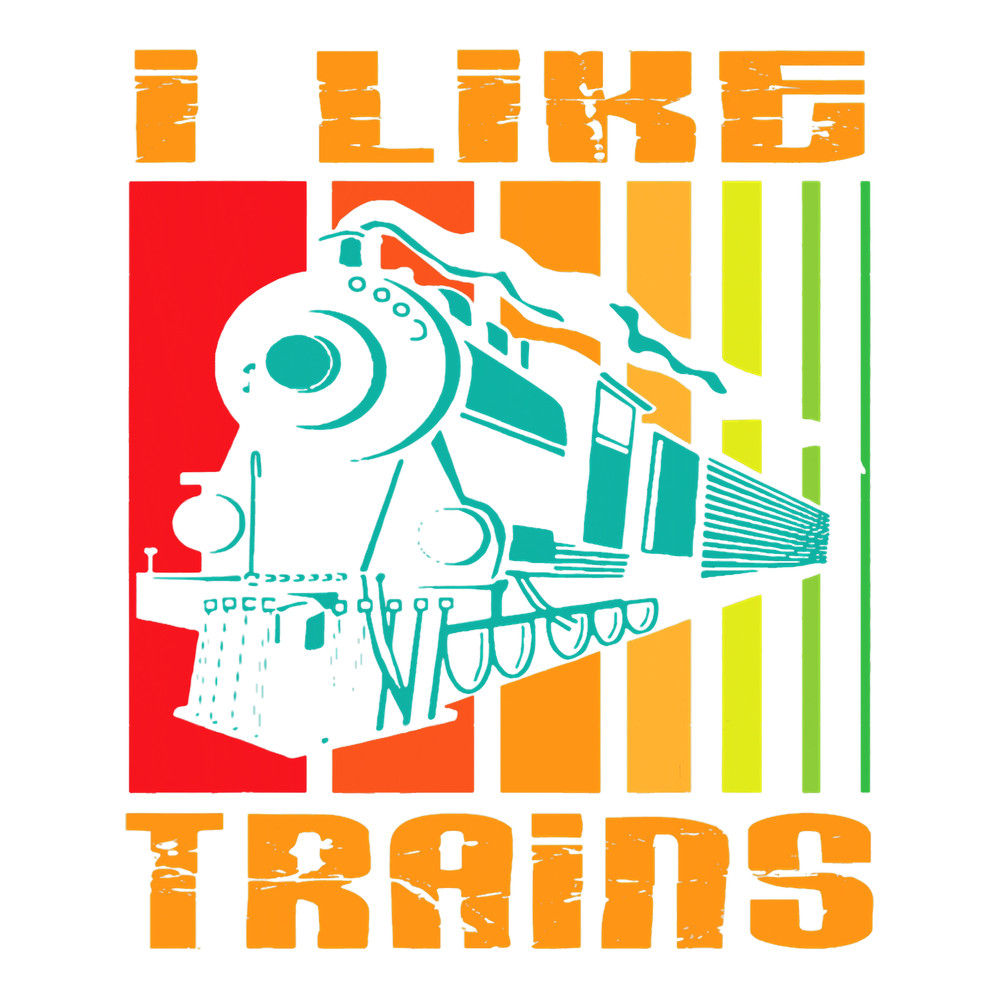 Retro I Like Trains Model Train Locomotive Railroad Railway.png