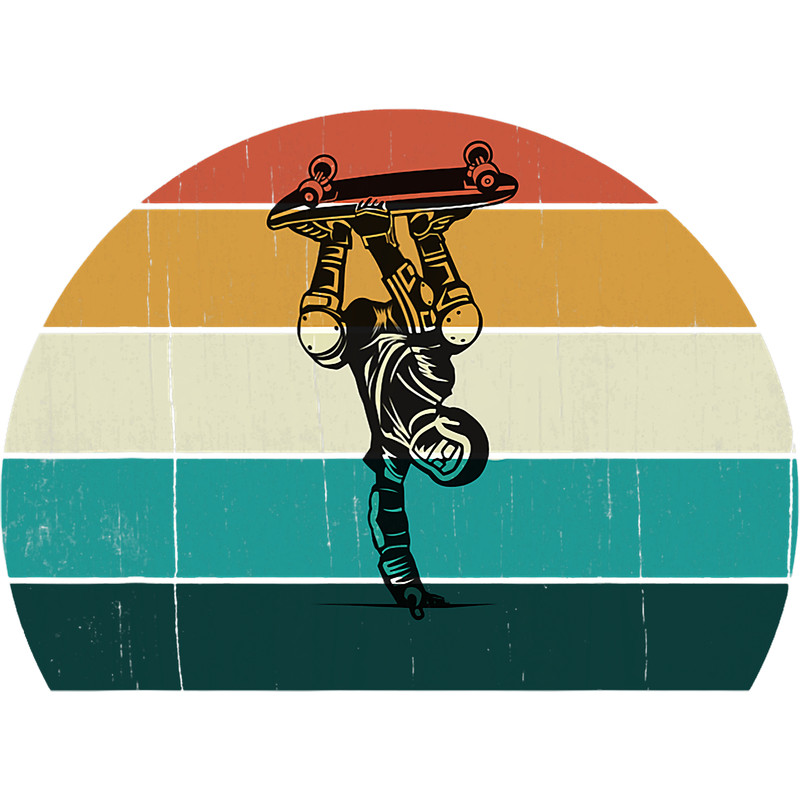 Retro Skateboarder Cool Vintage Stakeboard Skater Gift.png