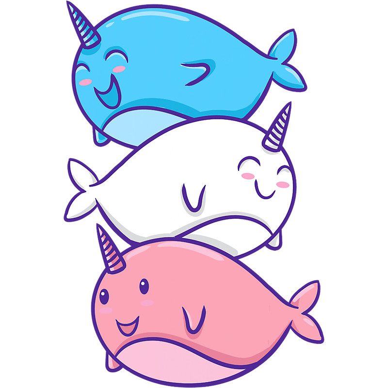 Narwhal Lover Trans Pride Narwhal Pile Transgender 21.png